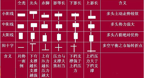 陽線具有的基本種類